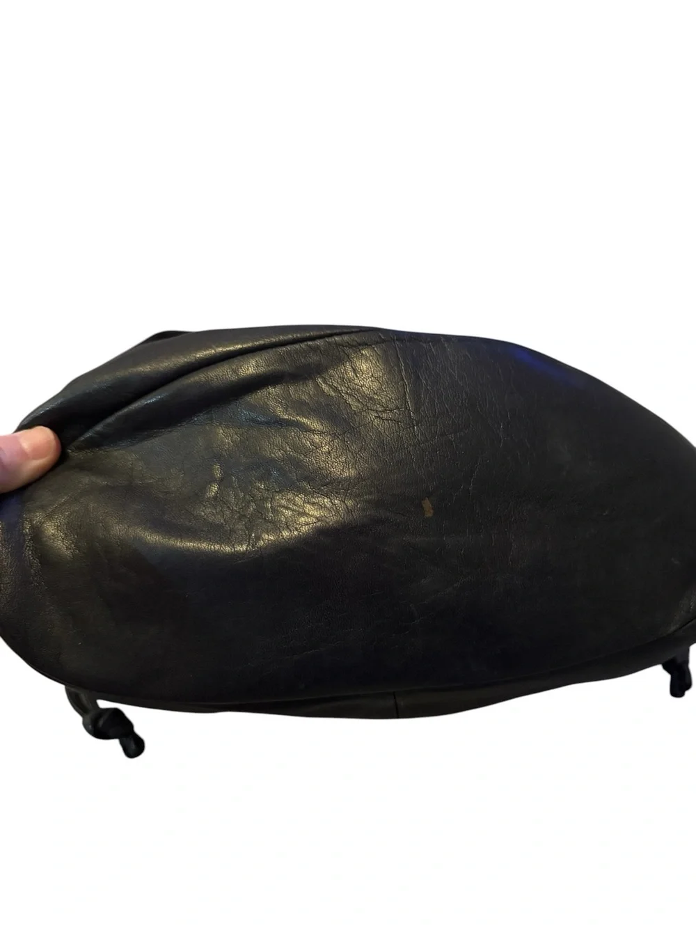Giani Bernini Black Leather Drawstring Bag - Women